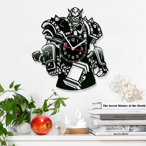 Настінний вініловий годинник Warcraft, діаметр 30см Vinyl-Clock-Warcraft-3 фото