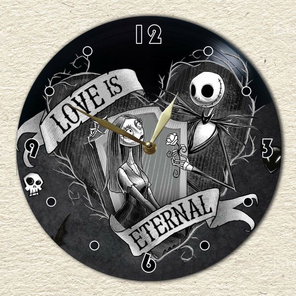 Wall Vinyl Record Clock Nightmare Before Christmas 12" UF-Clock-Nightmare Before Christmas-6 photo