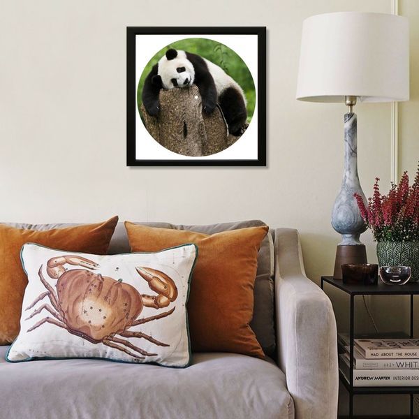 Vinyl Record Decor in a Wooden Frame Panda 14" UF-Frame-Panda-1 photo