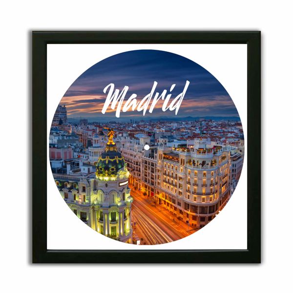 Vinyl Record Decor in a Wooden Frame Madrid 14" UF-Frame-Madrid-2 photo