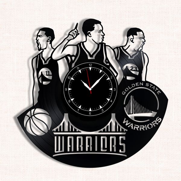 Wall Vinyl Record Clock Golden State Warriors 12" Vinyl-Clock-Golden State Warriors-1 photo