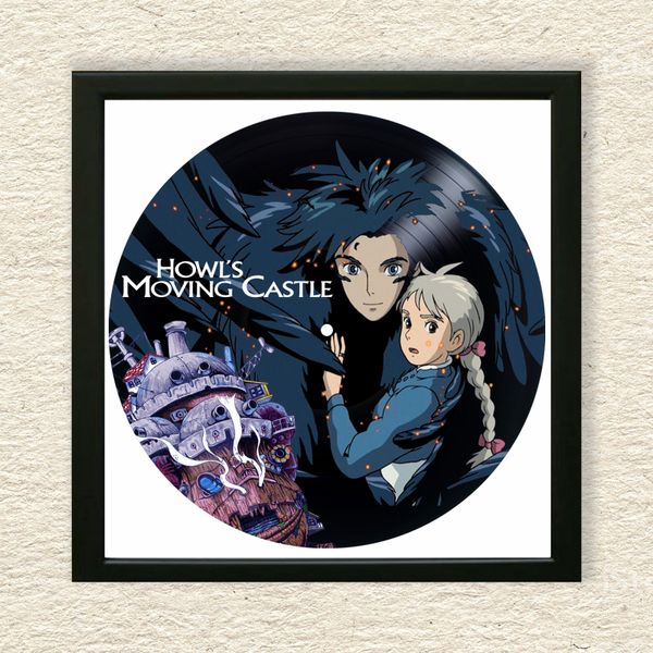 Vinyl Record Decor in a Wooden Frame Howl's Moving Castle 14" UF-Frame-Howl's Moving Castle-1 photo