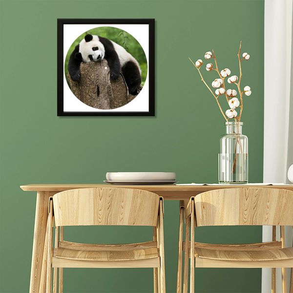 Vinyl Record Decor in a Wooden Frame Panda 14" UF-Frame-Panda-1 photo