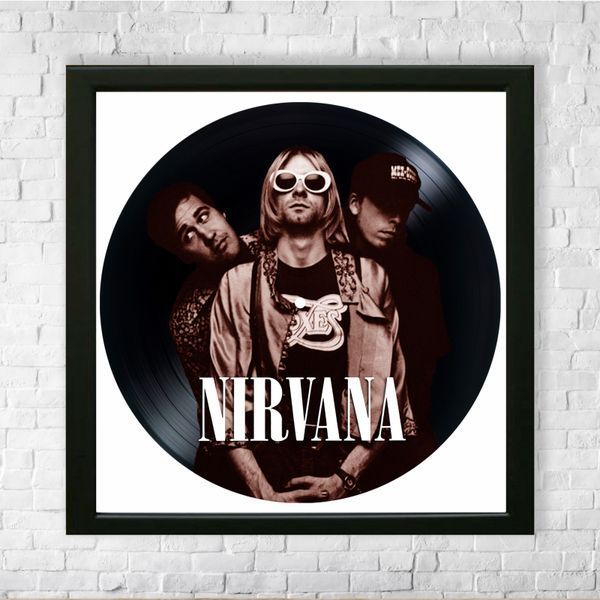 Настінний вініловий декор в дерев'яній рамці Nirvana, розміром 36см 560-4-1 фото