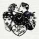 Настінний вініловий годинник Я люблю Люсі, діаметр 30см Vinyl-Clock-M-I Love Lucy-2 фото 1