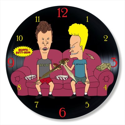 Wall Vinyl Record Clock Beavis and Butt-Head 12" UF-Clock-C-Beavis and Butt-Head-2 photo