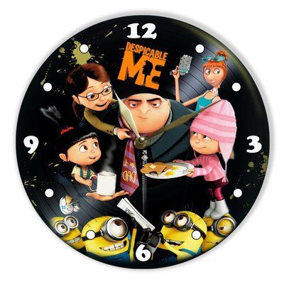Настінний вініловий годинник Нікчемний Я, діаметр 30см UF-Clock-C-Despicable Me-1 фото