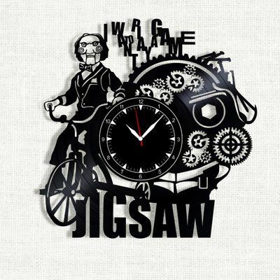 Настінний вініловий годинник Jigsaw, діаметр 30см Vinyl-Clock-Jigsaw-1 фото
