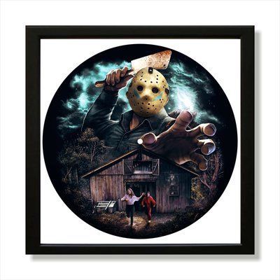 Vinyl Record Decor in a Wooden Frame Jason Voorhees 14" 742-4-1 photo