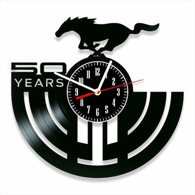 Настінний вініловий годинник Мустанг, діаметр 30см Vinyl-Clock-Mustang-1 фото