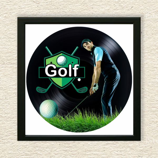 Vinyl Record Decor in a Wooden Frame Golf 14" UF-Frame-Golf-1 photo