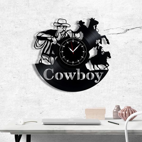 Wall Vinyl Record Clock Cowboy 12" Vinyl-Clock-Cowboy-1 photo