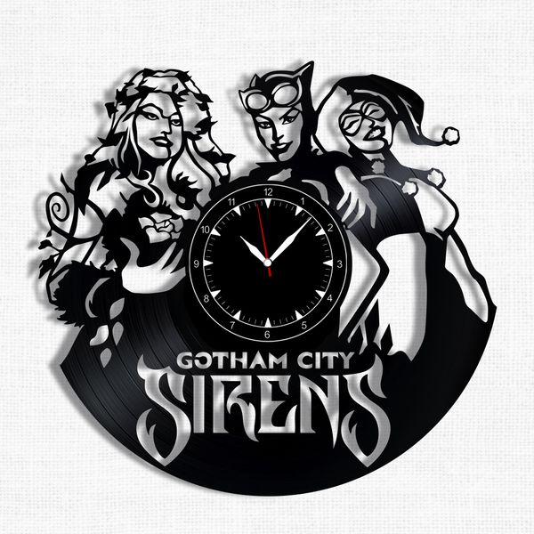 Wall Vinyl Record Clock Gotham City Sirens 12" Vinyl-Clock-Gotham City Sirens-1 photo