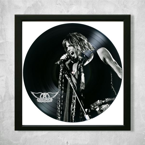 Vinyl Record Decor in a Wooden Frame Aerosmith 14" UF-Frame-Aerosmith-2 photo