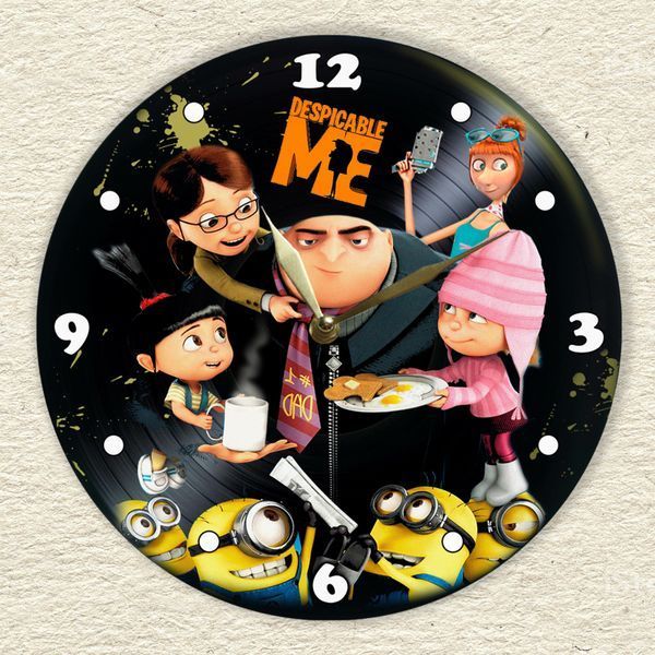 Настінний вініловий годинник Нікчемний Я, діаметр 30см UF-Clock-C-Despicable Me-1 фото