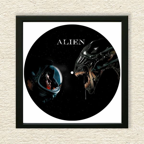 Vinyl Record Decor in a Wooden Frame Alien 14" UF-Frame-M-Alien-1 photo