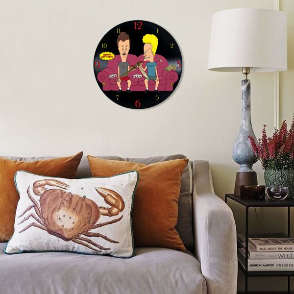 Wall Vinyl Record Clock Beavis and Butt-Head 12" UF-Clock-C-Beavis and Butt-Head-2 photo