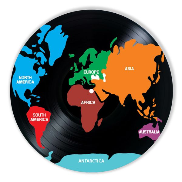 Vinyl Record Decor Continents 12" UF-Decor-Continents-3 photo