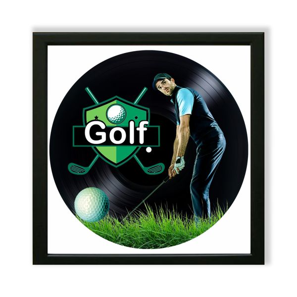 Vinyl Record Decor in a Wooden Frame Golf 14" UF-Frame-Golf-1 photo