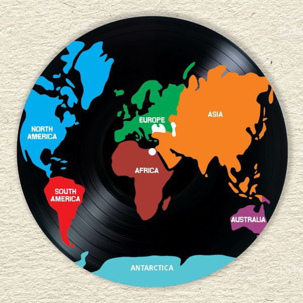 Vinyl Record Decor Continents 12" UF-Decor-Continents-3 photo