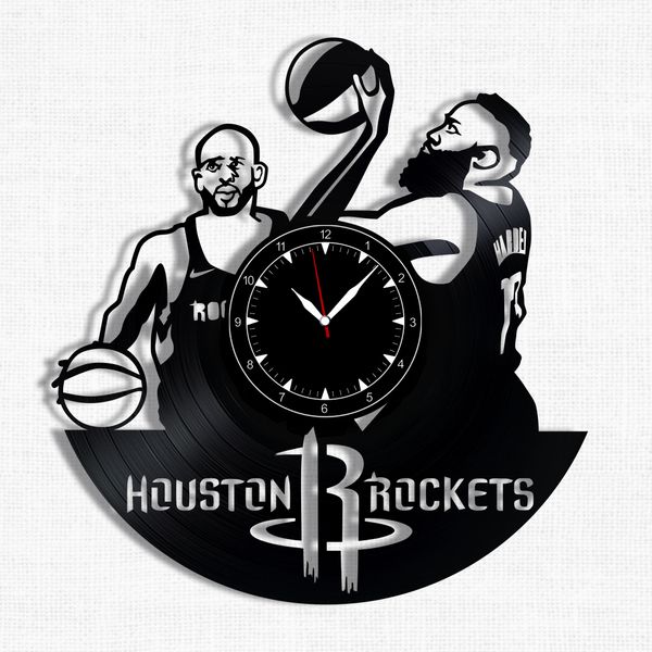 Wall Vinyl Record Clock Houston Rockets 12" Vinyl-Clock-Houston Rockets-1 photo