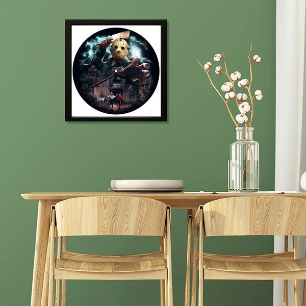Vinyl Record Decor in a Wooden Frame Jason Voorhees 14" 742-4-1 photo