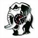 Wall Vinyl Record Clock Elephant 12" 77-1-4 photo