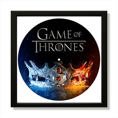 Vinyl Record Decor in a Wooden Frame Game of Thrones 14" UF-Frame-M-Game of Thrones-2 photo