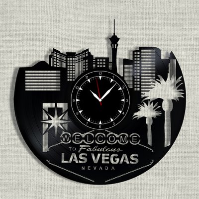 Wall Vinyl Record Clock Las Vegas 12" Vinyl-Clock-Las Vegas-1 photo