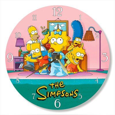 Настінний вініловий годинник Сімпсони, діаметр 30см UF-Clock-C-The Simpsons-1 фото
