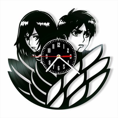 Wall Vinyl Record Clock Attack on Titan 12" Vinyl-Clock-Attack on Titan-1 photo