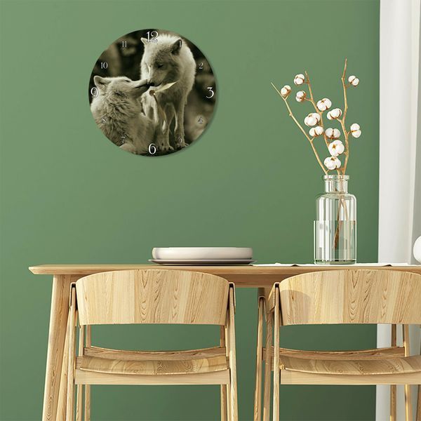 Wall Vinyl Record Clock Wolf 12" 85-2-1 photo