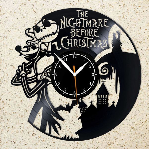 Wall Vinyl Record Clock Nightmare Before Christmas 12" 139-1-3 photo