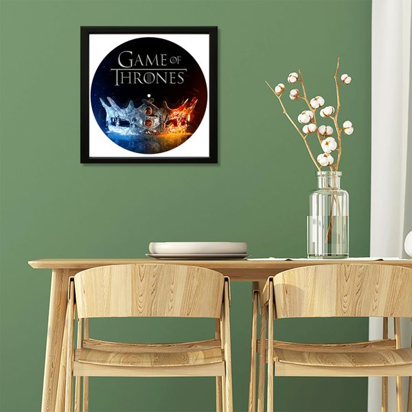 Vinyl Record Decor in a Wooden Frame Game of Thrones 14" UF-Frame-M-Game of Thrones-2 photo