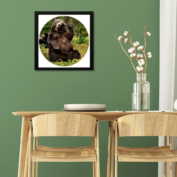 Vinyl Record Decor in a Wooden Frame BEAR 14" 73-4-1 photo