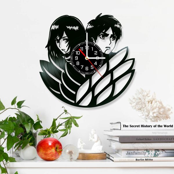 Wall Vinyl Record Clock Attack on Titan 12" Vinyl-Clock-Attack on Titan-1 photo