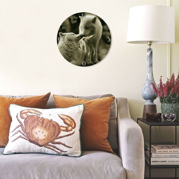 Wall Vinyl Record Clock Wolf 12" 85-2-1 photo