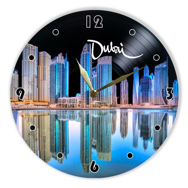 Wall Vinyl Record Clock Dubai 12" UF-Clock-Dubai-1 photo