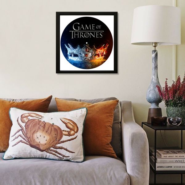 Vinyl Record Decor in a Wooden Frame Game of Thrones 14" UF-Frame-M-Game of Thrones-2 photo