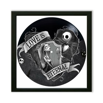 Vinyl Record Decor in a Wooden Frame Nightmare Before Christmas 14" UF-Frame-Nightmare Before Christmas-6 photo