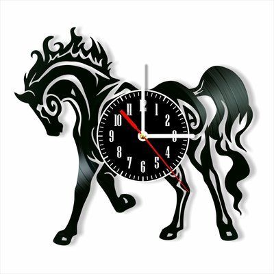 Wall Vinyl Record Clock Horse 12" 79-1-1 photo