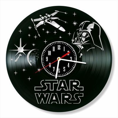 Wall Vinyl Record Clock Star Wars 12" 143-1-20 photo