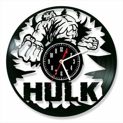 Настінний вініловий годинник Халк, діаметр 30см Vinyl-Clock-Hulk-4 фото