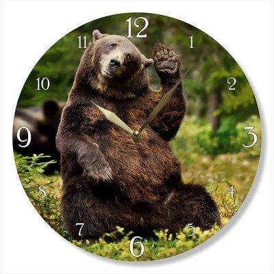 Wall Vinyl Record Clock BEAR 12" 73-2-1 photo