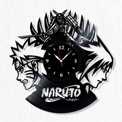 Настінний вініловий годинник Наруто&nbsp;, діаметр 30см Vinyl-Clock-Naruto-2 фото