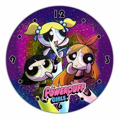 Настінний вініловий годинник Суперкрихітки&nbsp;, діаметр 30см UF-Clock-C-The Powerpuff Girls-2 фото