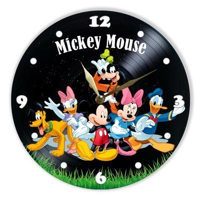 Настінний вініловий годинник Міккі Маус, діаметр 30см UF-Clock-C-Mickey Mouse-1 фото