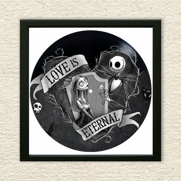 Vinyl Record Decor in a Wooden Frame Nightmare Before Christmas 14" UF-Frame-Nightmare Before Christmas-6 photo