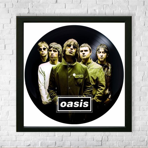 Vinyl Record Decor in a Wooden Frame Oasis 14" 562-4-1 photo