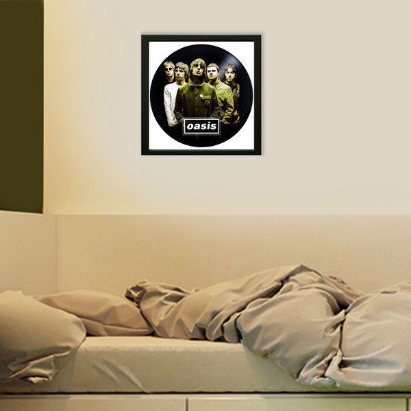 Vinyl Record Decor in a Wooden Frame Oasis 14" 562-4-1 photo